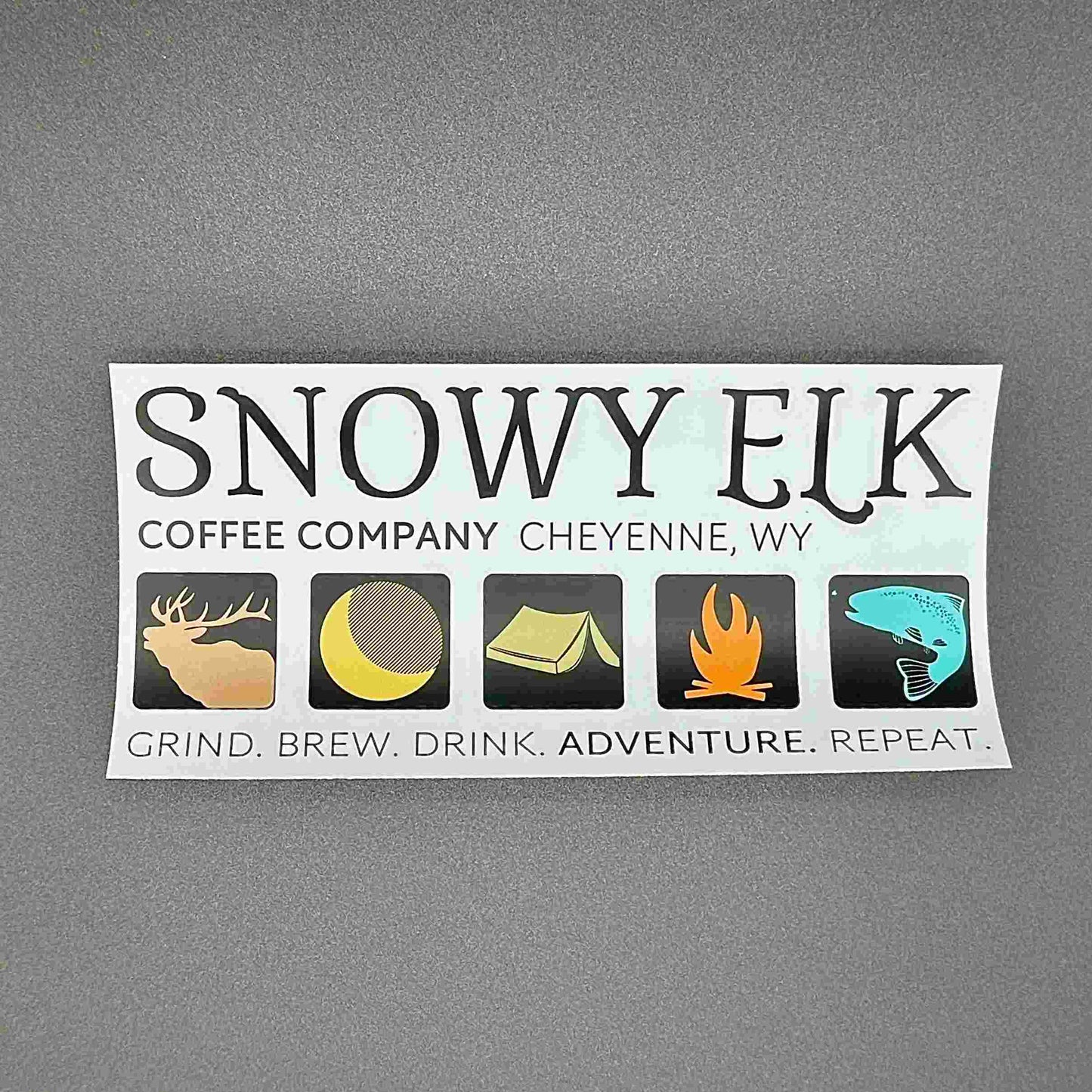 Snowy Elk Bumper Sticker