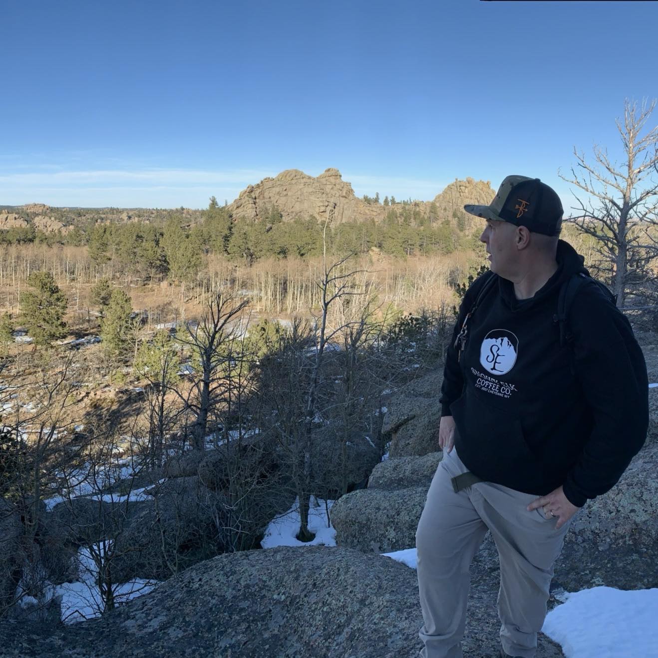 Scott_hiking_snowy_elk_hoodie